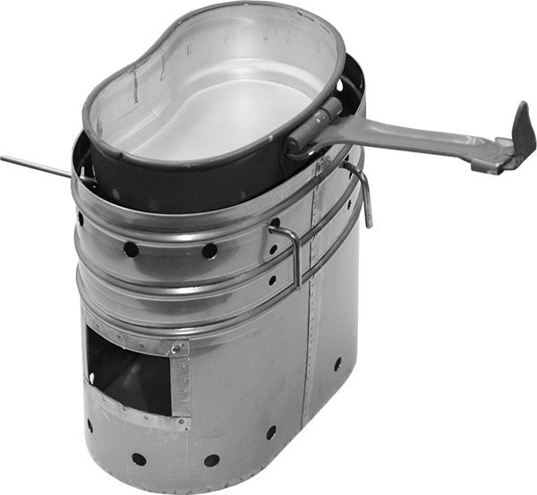 Печка щепочница Век под армейский котелок