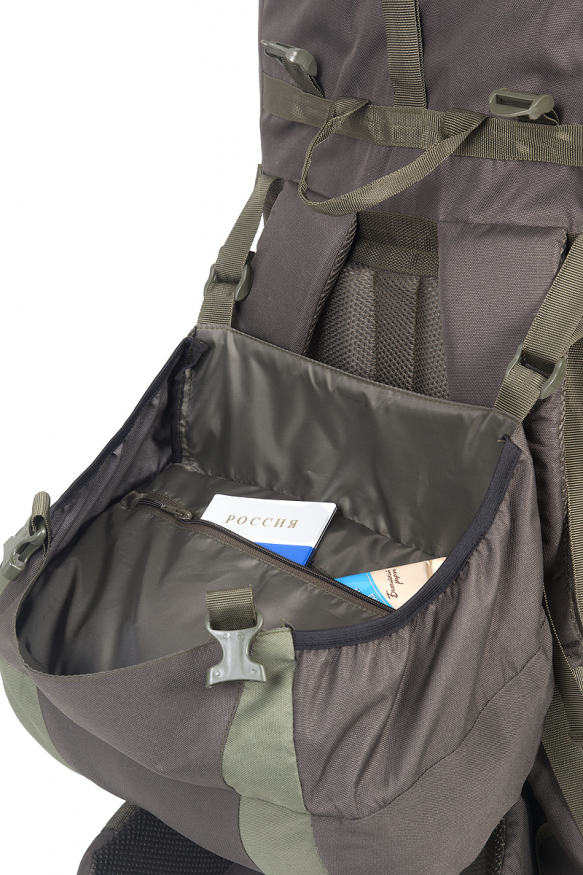 Рюкзак туристический Таймтур 3, тем.олива, 60 л, ТАЙФ