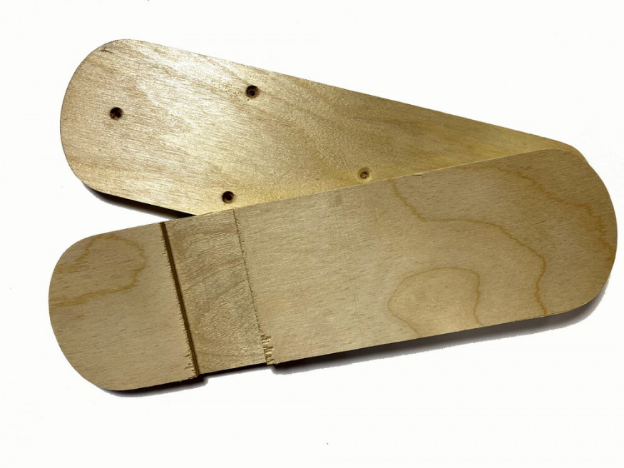 Лыжи ОХОТНИК, дерево-пластик, длина 145 см, ширина 15 см